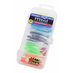 Patriot Ice Mini Pilkkijigilajitelma KIT-5 (25jigiä, 2 morria ja vieherasia)