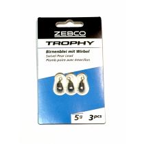 Zebco Trophy Päärynäpaino Leikarilla 3kpl