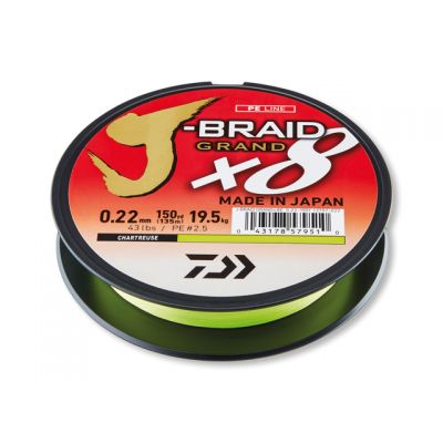 Daiwa J-Braid Grand x8 135m Chartreuse